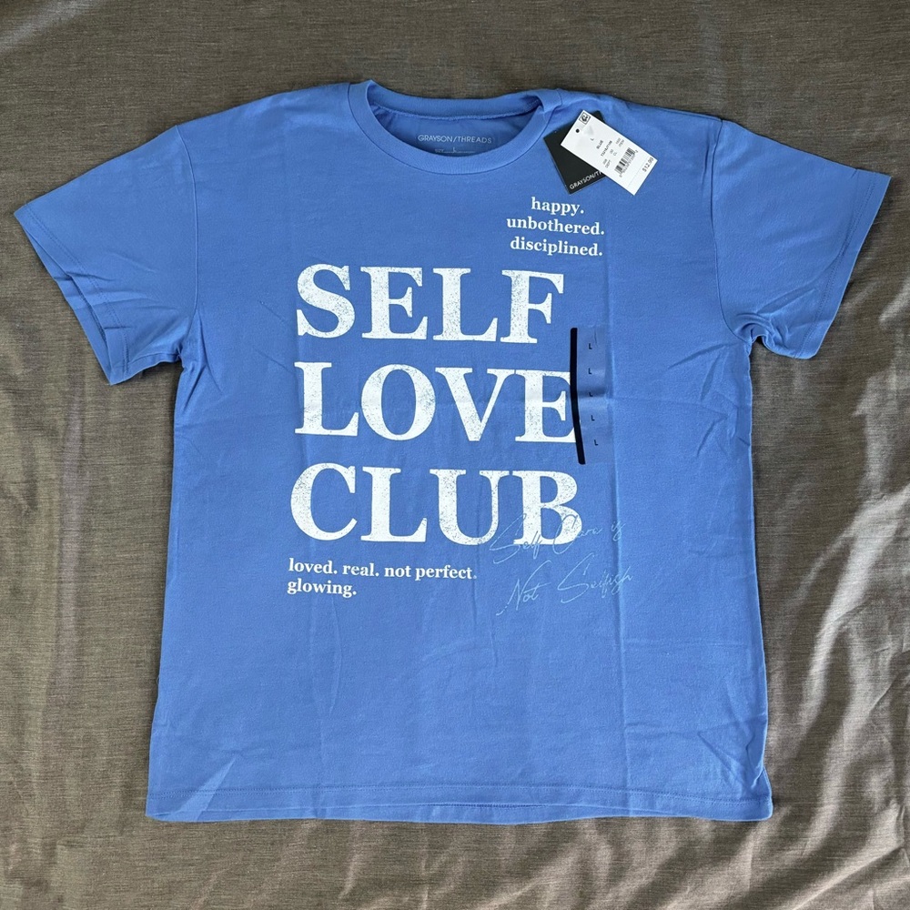 Buy 1 Get 1 Free!!! Women’s Self Love Club T-Shirt, Sizes: XS, S & L, NWT
